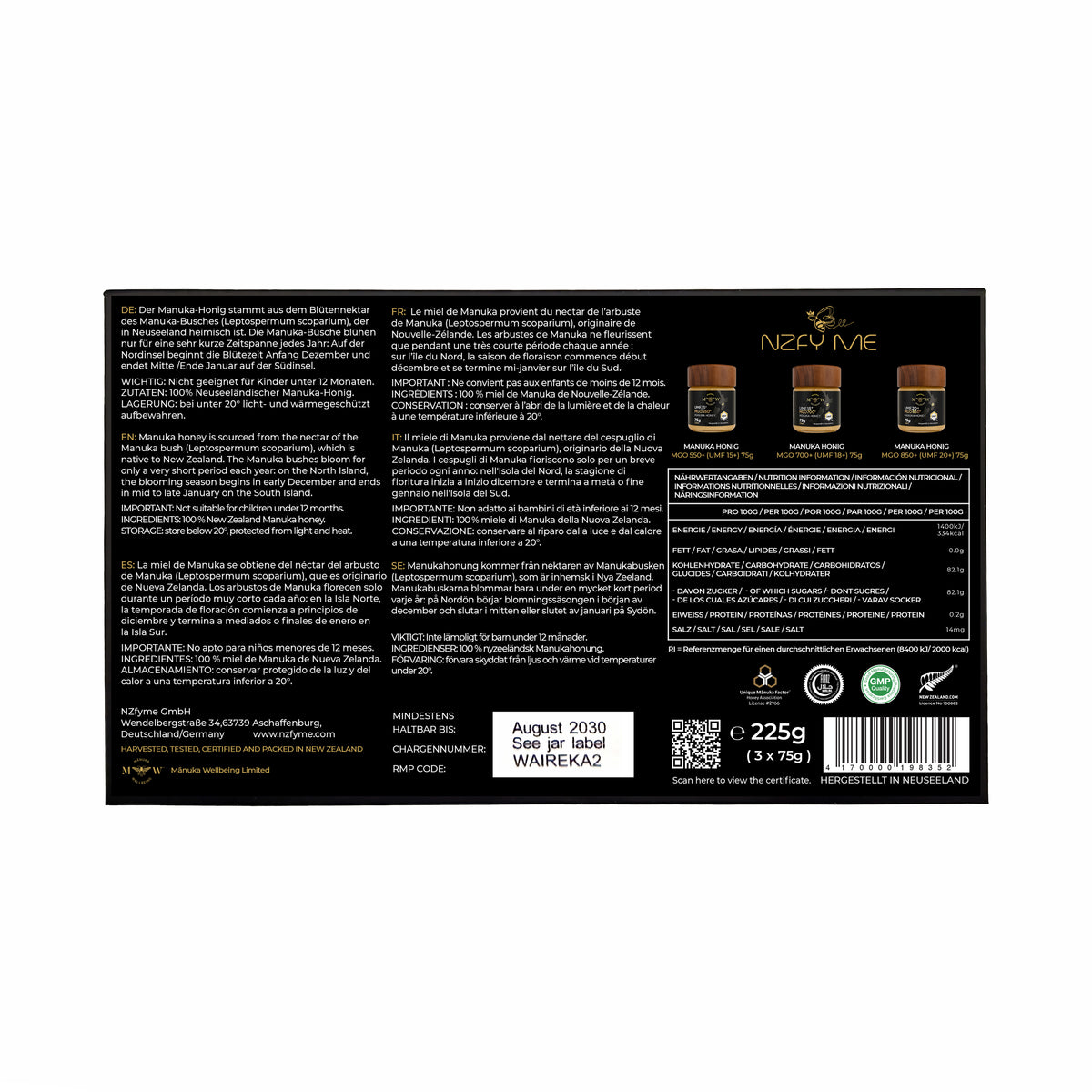 NZFY ME MANUKA HONEY EXPERIENCE SET